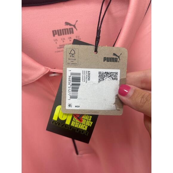 Puma Men's Peach Smoothie MATTR Bridges Polo Shirt Size S - Picture 8 of 8